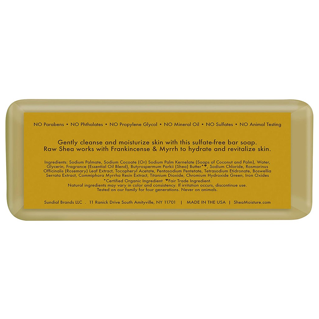 Shea Moisture xà phòng Raw Butter Facial Bar Soap dành cho da khô 230g