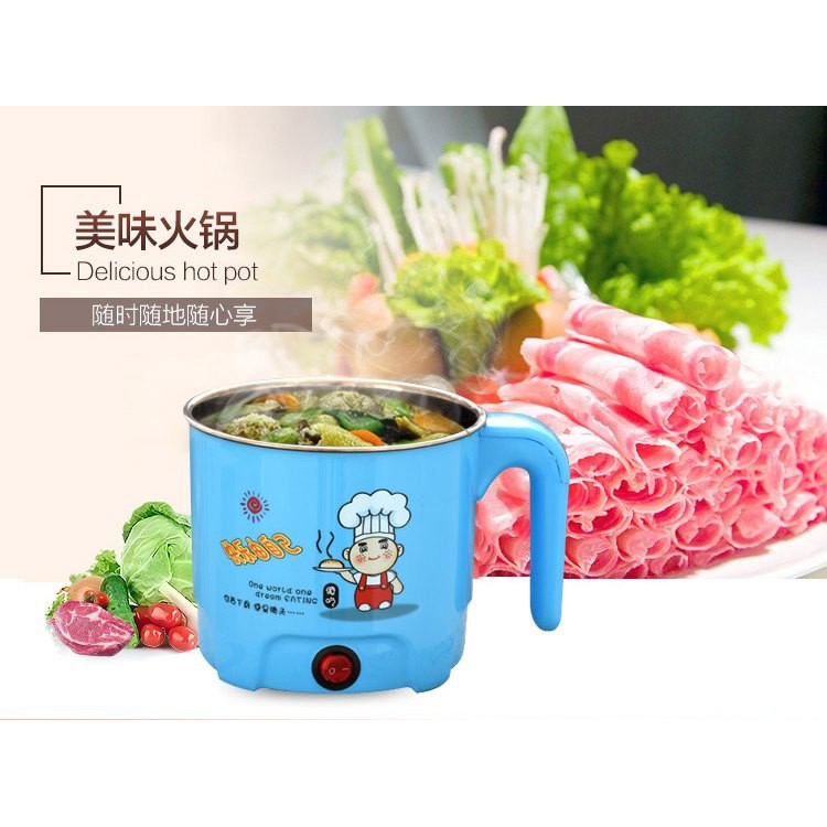 Ca nấu  mì và nấu siêu tốc mini 2 lớp 18 cm