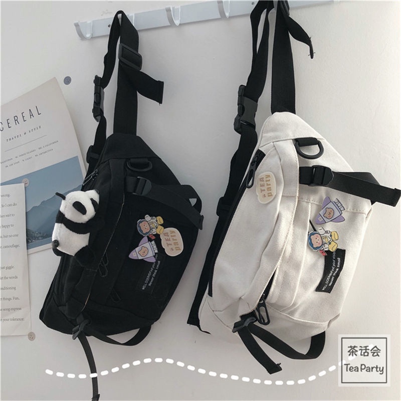 Túi canvas đeo chéo cỡ lớn thời trang cho nam nữ