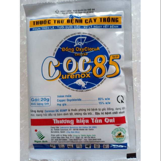 Sản phẩm phòng trừ nấm bệnh cây trồng coc85
