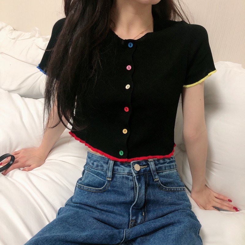 [SẴN] Áo croptop len nữ Ulzzang Quảng Châu ALC44