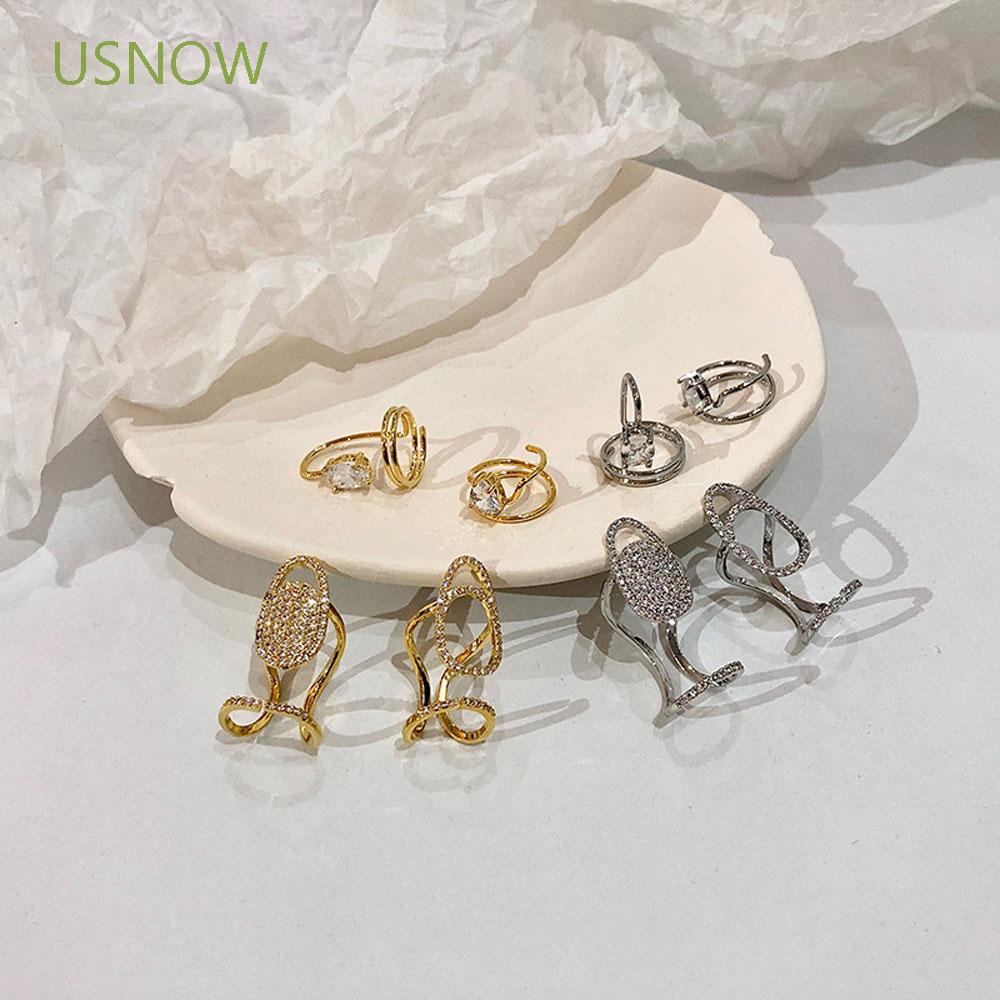 Nhẫn Đeo Tay Kim Loại Đính Đá Thanh Lịch Cho Nữ