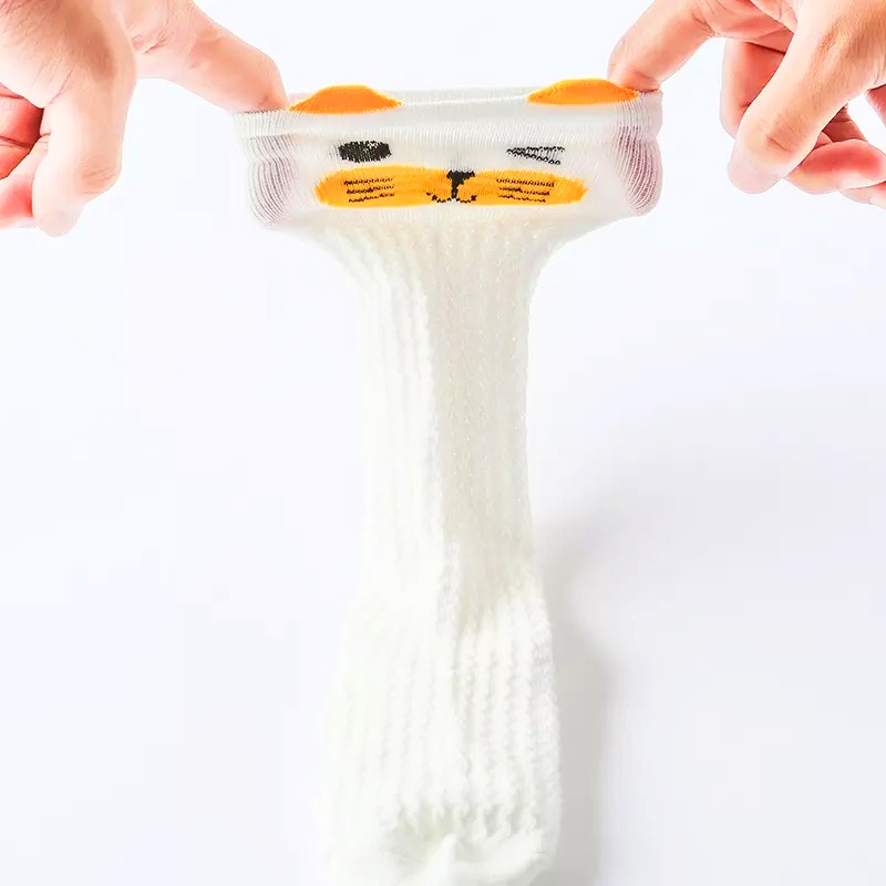 Tất cao cổ cho bé trai và bé gái 0-3 tuổi chống muỗi Baby-S, Tất lưới cho bé chất cotton hình thú ngộ nghĩnh - ST018