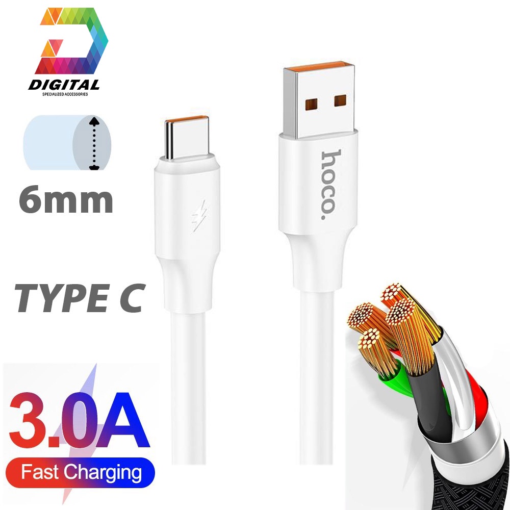 Cáp Sạc Nhanh Cổng Type C Hoco DU17 Chính Hãng Dài 1 Mét
