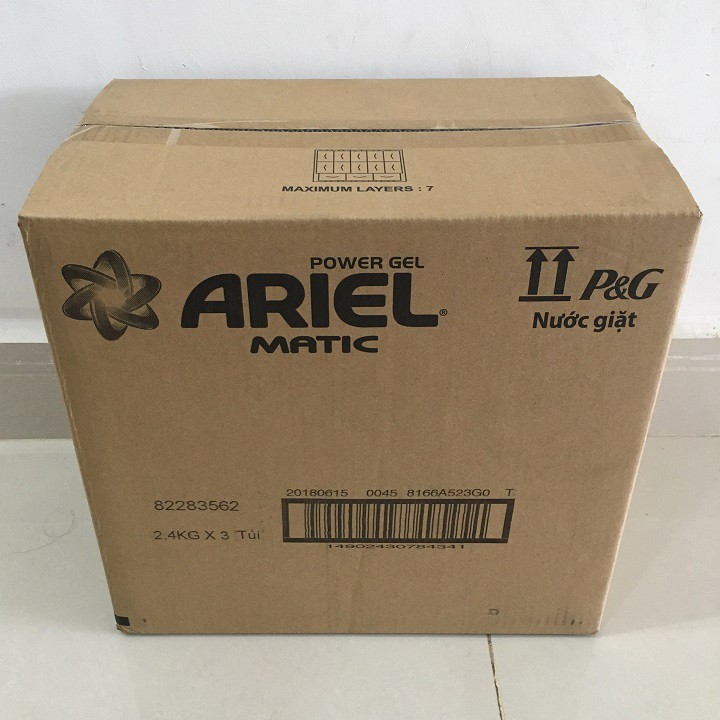 Combo 3 túi Nước giặt Ariel Power Gel 2.3kg (3x2.3kg)