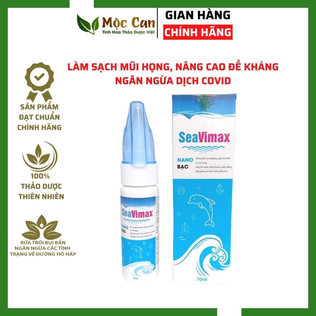 Xịt Mũi Cá Heo, Khử Khuẩn VINASEA - Giảm Ngạt Mũi, Chăm Sóc Mũi - Phù Hợp Mọi Lứa Tuổi: Trẻ Sơ Sinh - Trẻ Em - Người Lớn