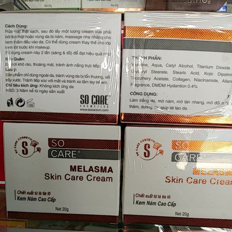 Kem NÁM CAO CẤP  chiếc xuất từ lá tía tô hộp 20g