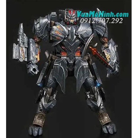 Mô hình Robot Transformers Megatron Black Mamba - Đồ chơi lắp ghép biến hình người máy Robot máy bay tiêm kích cao 21cm