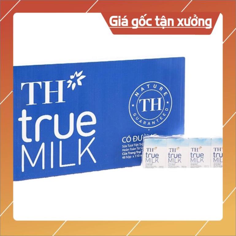 [ICLN9 giảm 5K cho đơn hàng 50k]  Sữa Tươi TH true MILK 110 ml (48H/ Thùng)