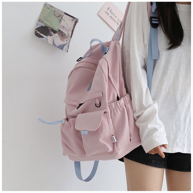 Balo Đi Học 4 Màu Pastel Chống Thấm Nước Độ Bền Cao Giá Rẻ Học Sinh Sinh Viên