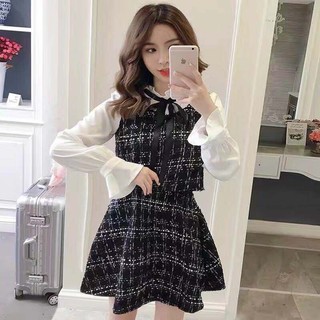 {KÈM ẢNH THẬT} SET VÁY DẠ XOÈ TAY VOAN HÀNG LOẠI 1