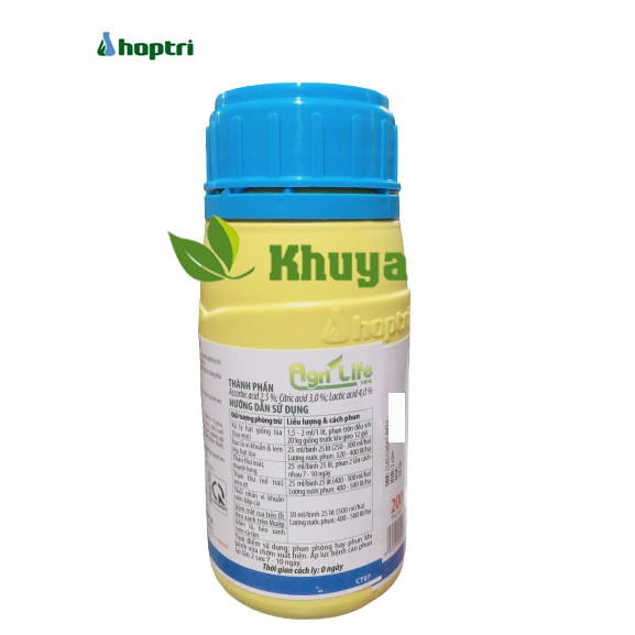 Thuốc trừ bệnh hữu cơ Agri Life 100SL Hợp Trí 200ml Triệt tiêu nấm khuẩn