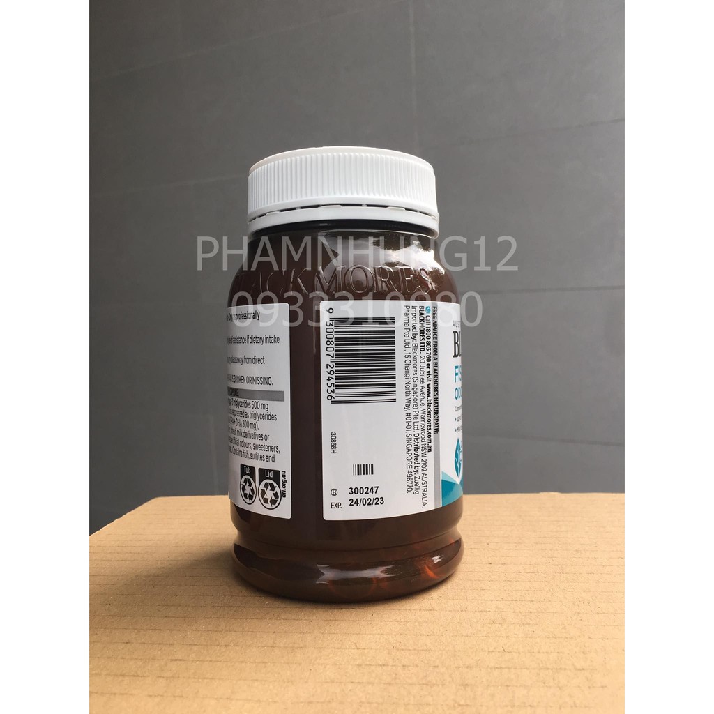 Dầu Cá Blackmores Fish Oil Odourless Mini Caps (400 viên). | BigBuy360 - bigbuy360.vn