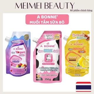 Muối tắm sữa bò tẩy tế bào chết A BONNE Spa Milk Salt 350g Thái Lan hương sữa bò, sưa chua, hoa quả vitamin C, B3 TT04