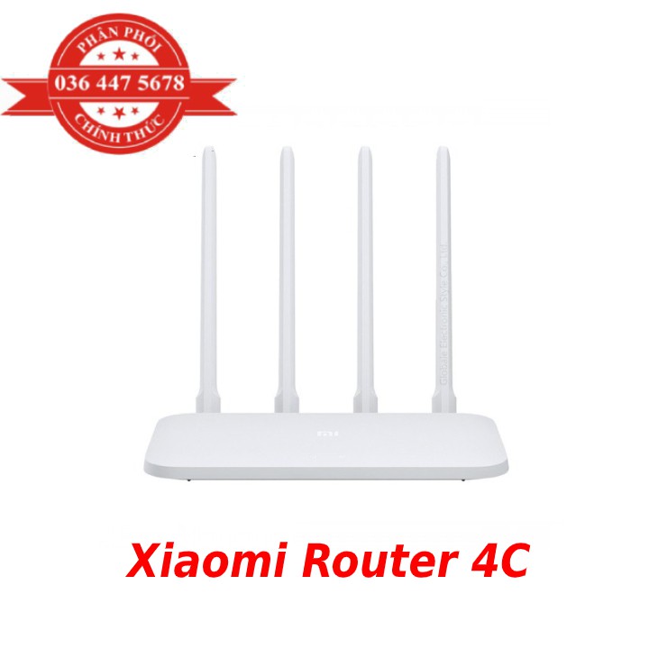 Xiaomi N 300Mbps Bộ Phát Wifi R4CM - Mi Router 4C - Quốc Tế Tiếng Anh 4 Anten rời - Hàng Chính Hãng--BH 2 năm 1 đổi 1