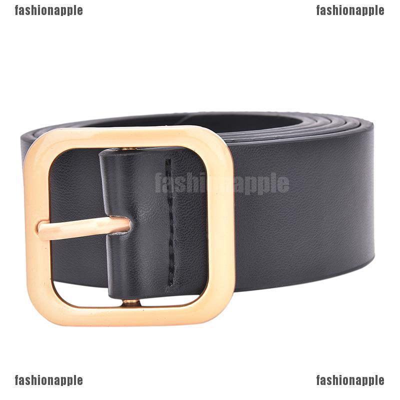 ❀❀ Thắt Lưng Da Khóa Vuông Kim Loại Thời Trang Cho Nữ