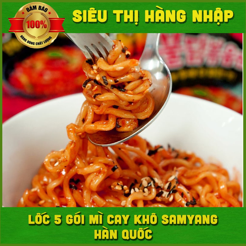 Lốc 5 gói mì cay khô Samyang Hàn Quốc