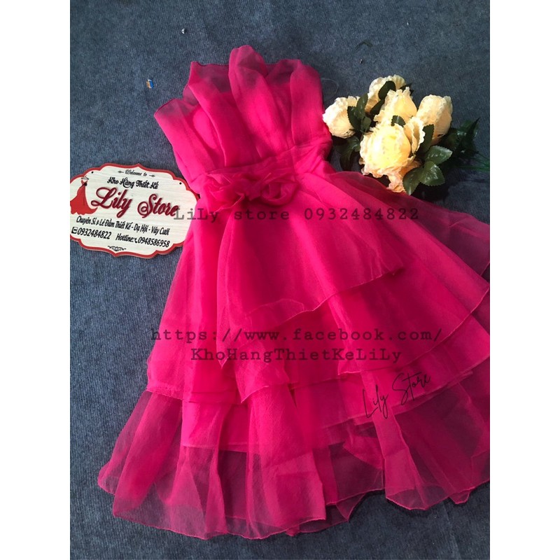 đầm cúp bo eo xoè 3 tầng( ẢNH VÀ VIDEO THẬT 1000% )