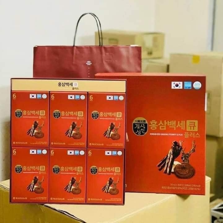 Nước Hồng Sâm Nhung Hươu Q Plus Hàn Quốc (30 gói x 50 ml)