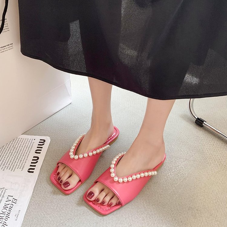 Xăng đan Nữ Hở Ngón Đế Bệt Mũi Vuông Thời Trang | BigBuy360 - bigbuy360.vn