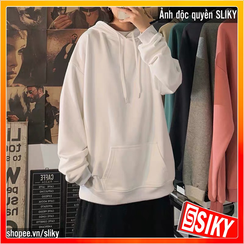  Áo Hoodie màu trơn Unisex nam nữ không khoá | WebRaoVat - webraovat.net.vn