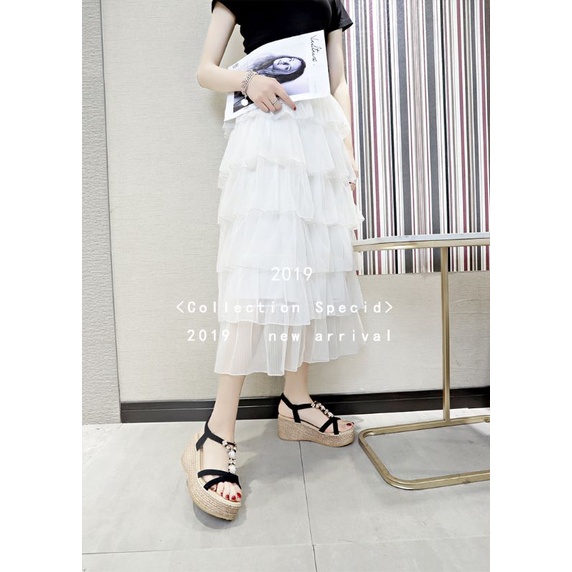 Dép xăng đan dây đá xinh lung linh đế xuồng 7,5 cm