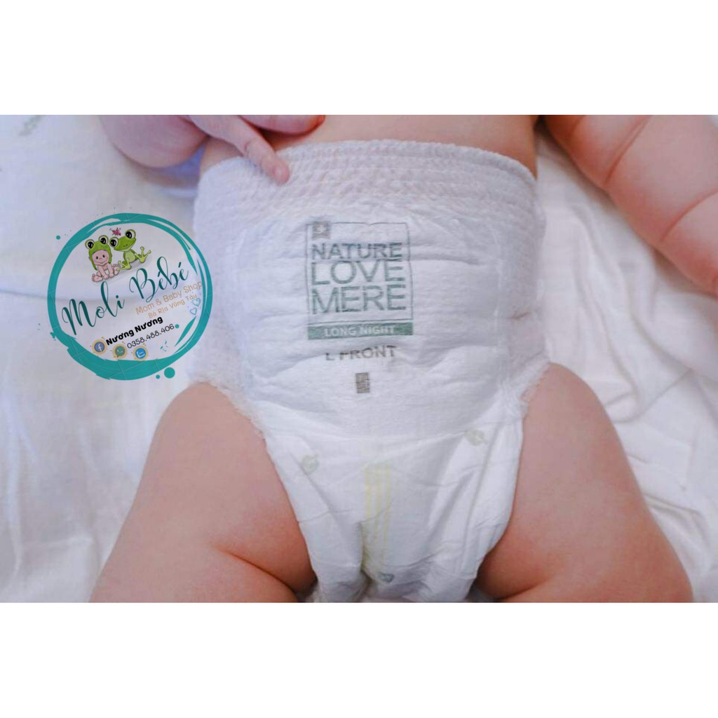 Tã bỉm quần cho bé NATURE LOVE MERE LONG NIGHT Chính Hãng chuyên dùng ban đêm size L30 XL24 XXL20