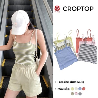 Áo thun 2 dây trơn VM Shop tua rua basic thời trang ulzzang 22ATU04T371301 ATU00285