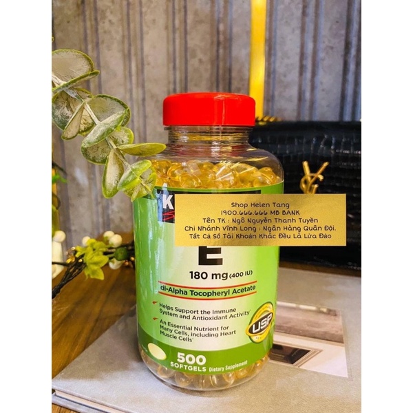 VIÊN UỐNG VITAMIN E …. 500 VIÊN