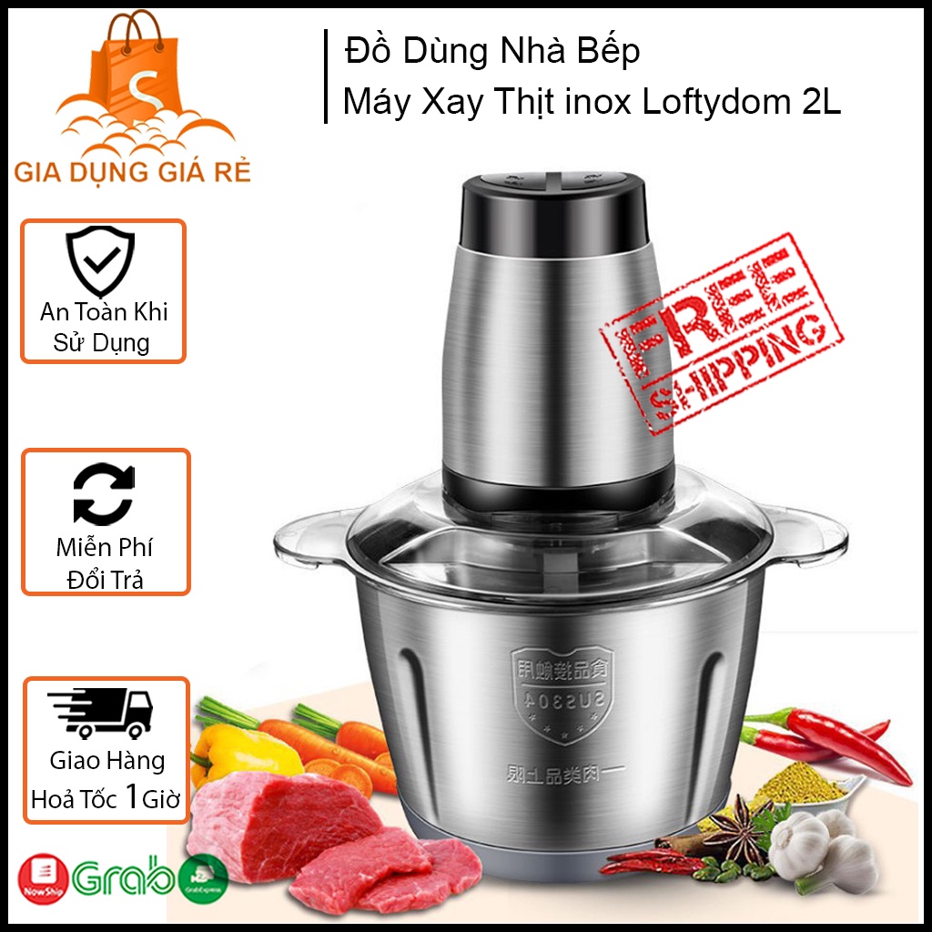 Máy Xay Thịt Đa Năng 2l, Cối Inox 4 Lưỡi, Công Suất 250W, Bảo Hành Lỗi 1 Đổi 1 Trong 7 Ngày.