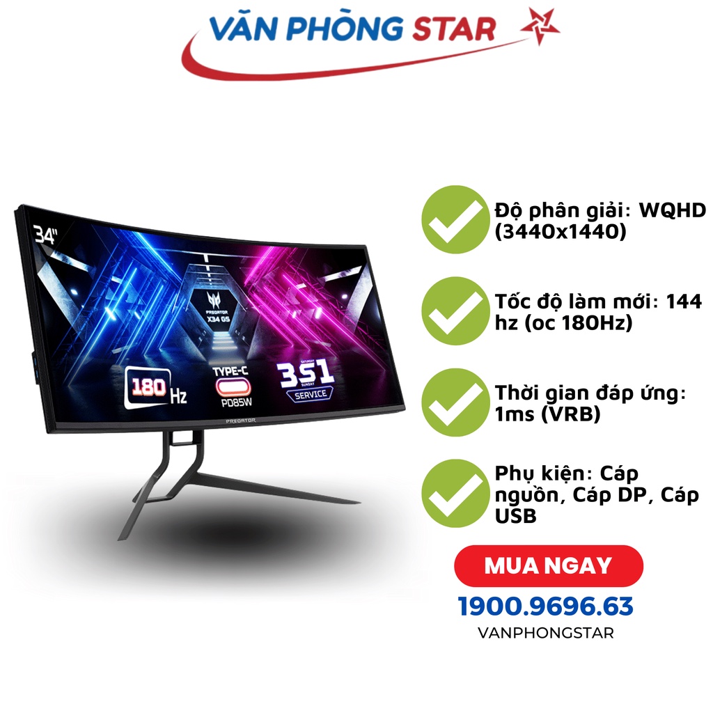 Màn hình Acer X34GS Predator chính hãng