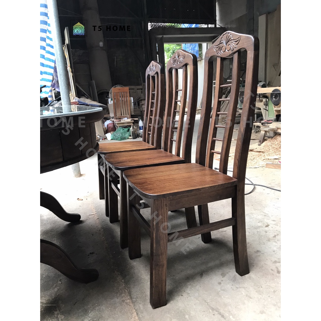Bộ Bàn Ghế Ăn Phong Cách Cổ Điển gỗ Xoan  và