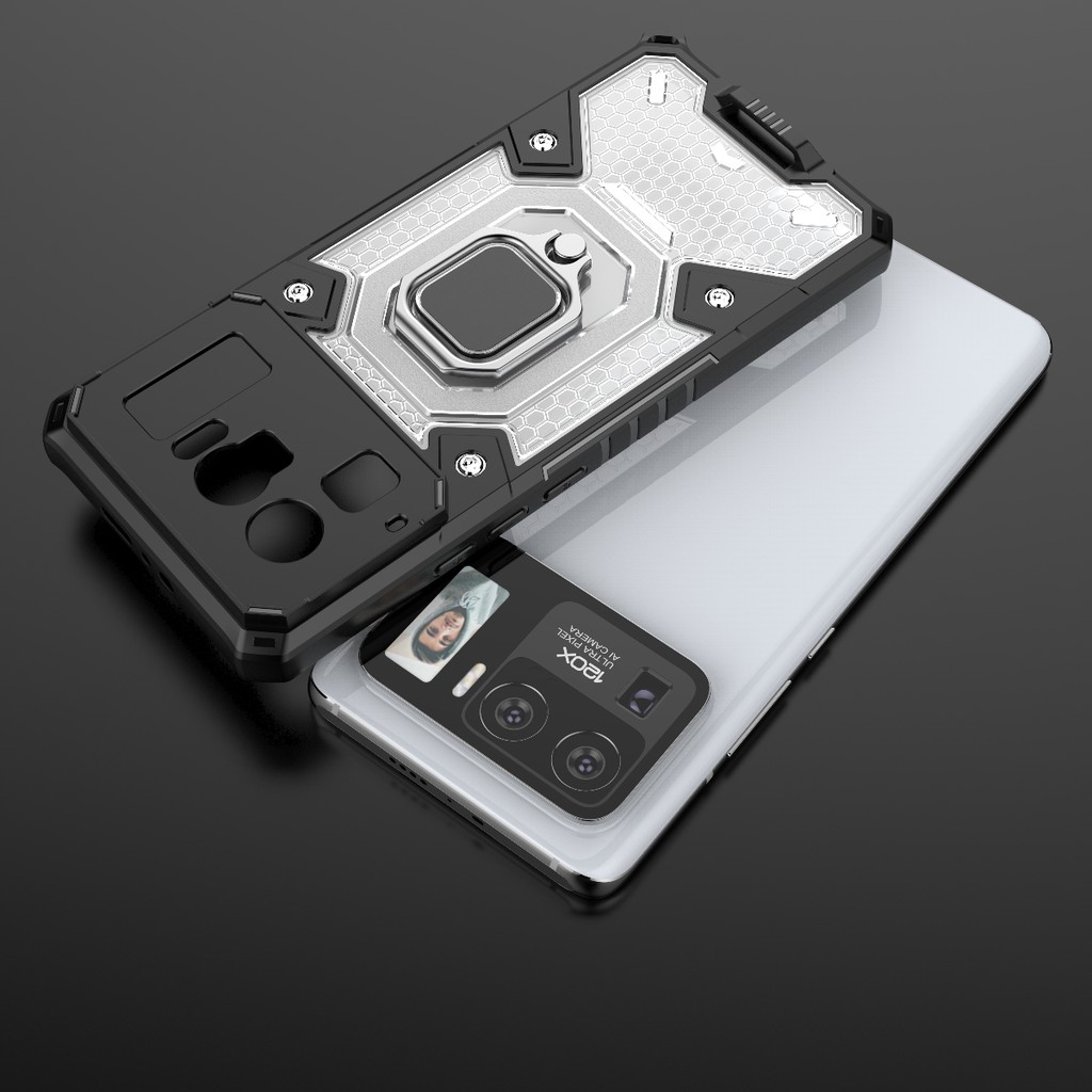 Ốp lưng Xiaomi Mi 11 Ultra / Mi Mix 4 chống sốc tổ Ong nhẫn Iring không gian mới giá đỡ xem phim