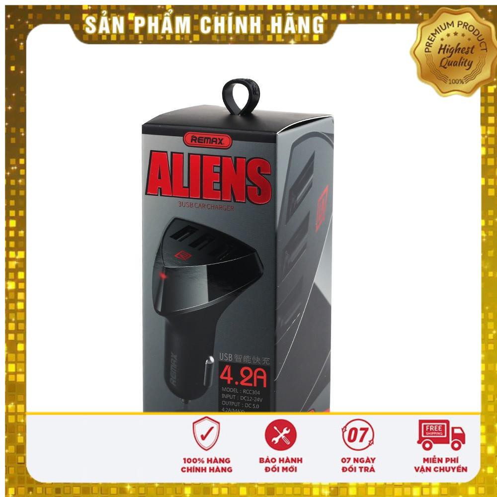 Cốc sạc ô tô 3 cổng USB Alien Series 3 Remax RCC-304 - Chính Hãng 💖 HÀNG CHÍNH HÃNG 💖