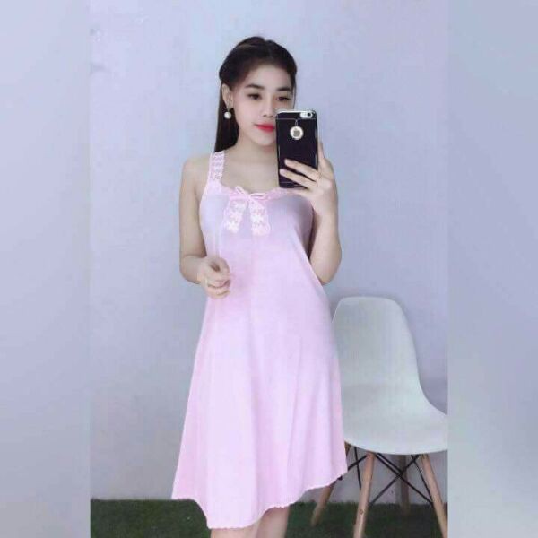 Đầm Ngủ Mặc Nhà 💖FREESHIP💖 Đầm Nữ Thun Lạnh 2 Dây Dễ Thương Dáng suông