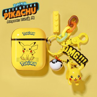 Vỏ Bảo Vệ Hộp Sạc Tai Nghe Airpods 2 Apple Bluetooth Không Dây Chất Liệu Silicon Mềm Chống Sốc Hình Pikachu Dễ Thương