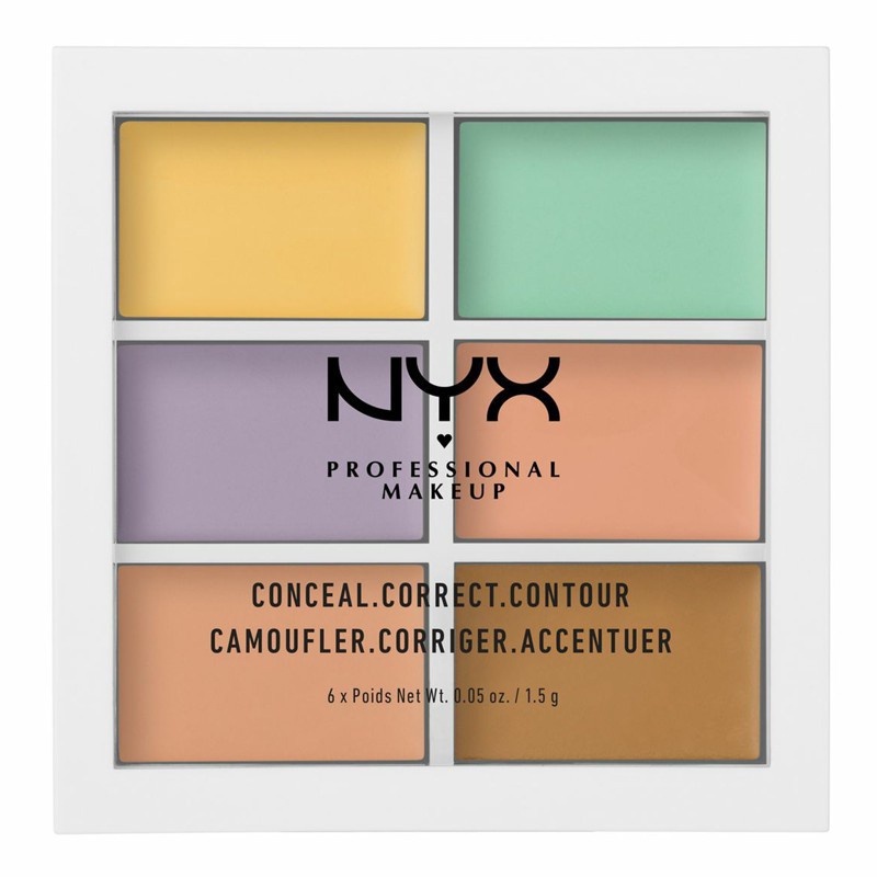 [Chính hãng] Bảng che khuyết điểm NYX Color Correcting Concealer 6 ô màu tự nhiên bền màu lâu trôi(1.5g)