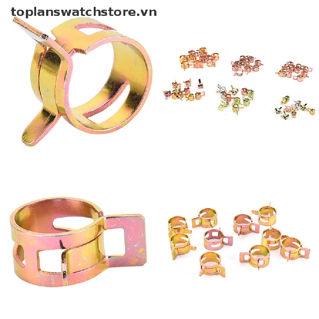 Toplanswatchstore Set 10 Kẹp Lò Xo Kẹp Ống Dẫn Nước / Dầu Dạng Lò Xo