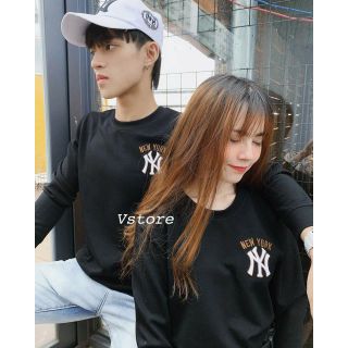 Áo đôi thu đông màu đen, vải nỉ đẹp