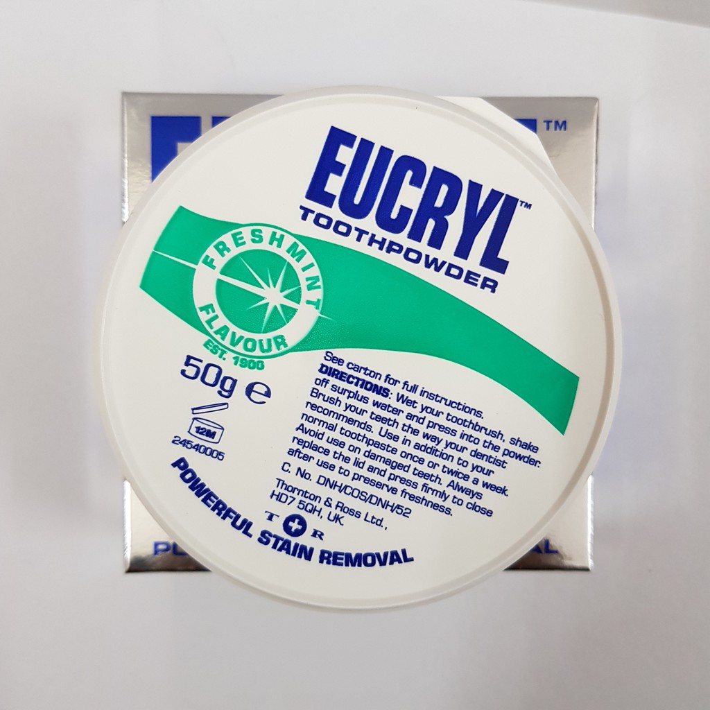 Bột tẩy trắng răng Eucryl 50g Anh Quốc