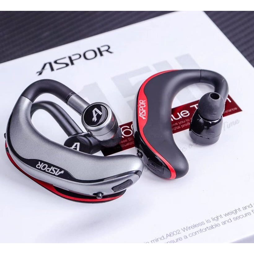 Tai Nghe Đàm Thoại Bluetooth 15H Aspor A602- Khử Nhiễu, Lọc Tiếng Ồn, Chính Hãng Aspor