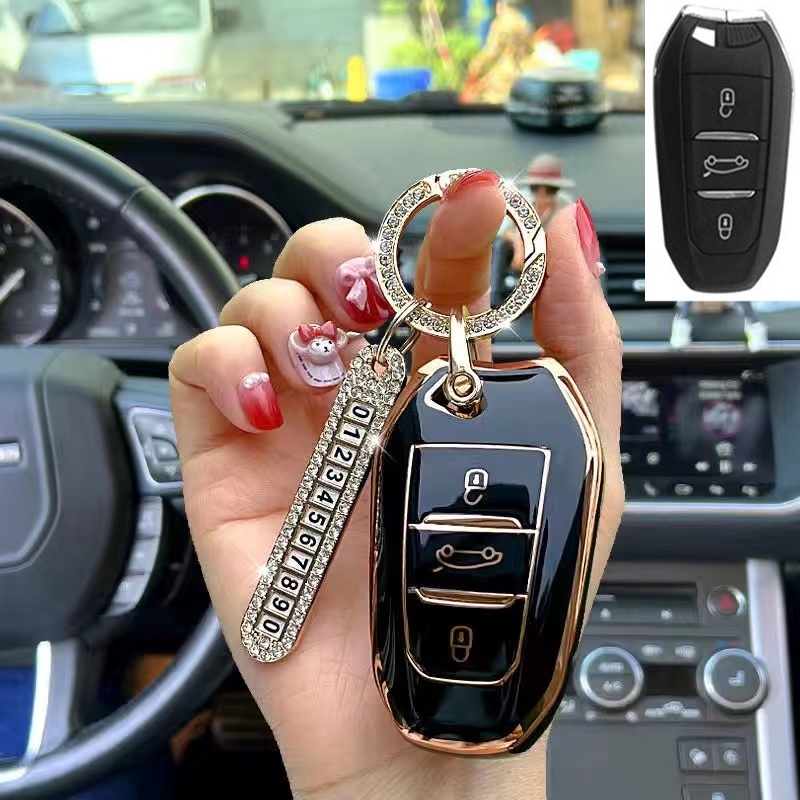Vỏ Bảo Vệ Chìa Khóa Điều Khiển Từ Xa Cho Xe Hơi Peugeot Citroen 208 3008 308 508 408 2008 307 4008 C4 C3 C6 C8