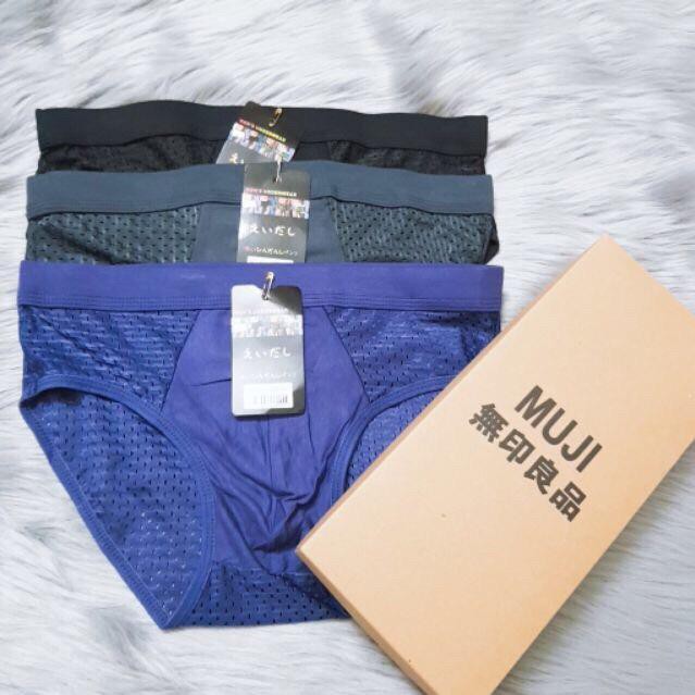 Hộp 5 Quần Sịp Muji Chéo 303 Thông Hơi Cao Cấp