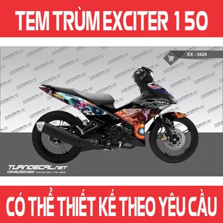 Tem Trùm Exciter 150 Đẹp - Đổi màu sắc và họa tiết theo yêu cầu