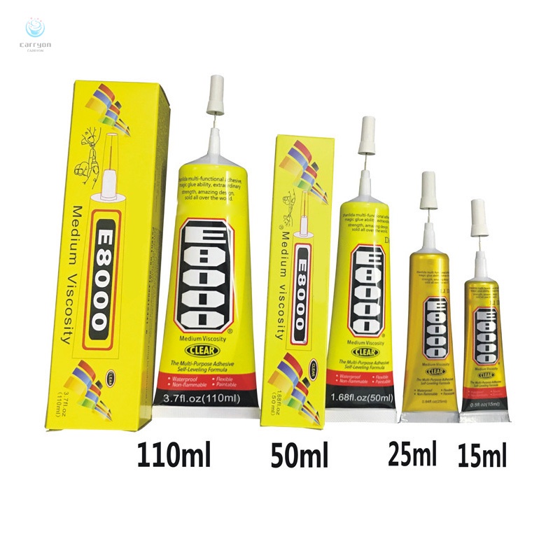 Keo dán trong suốt dùng cho đường viền quần áo/ điện thoại E8000