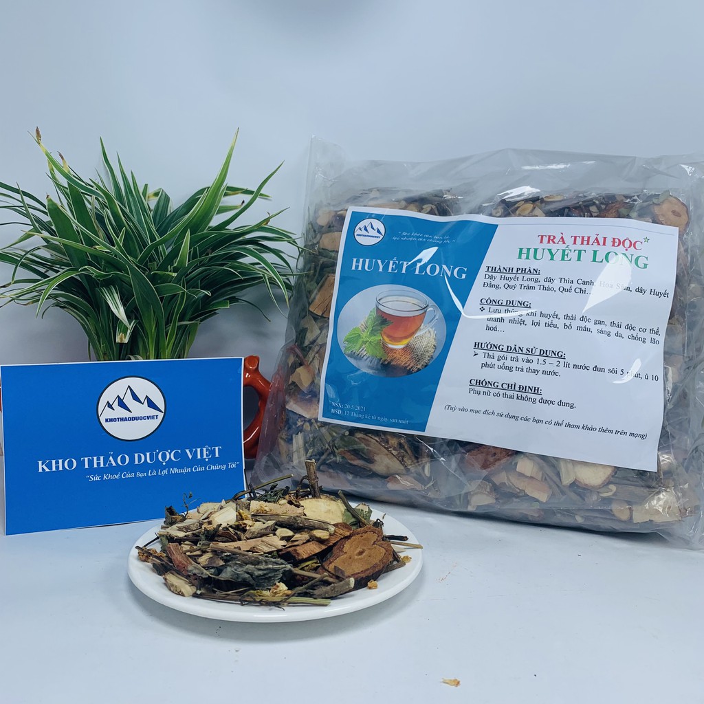 Trà Huyết Long thải độc gan thanh lọc, sáng da, lợi tiểu loại 18 gói