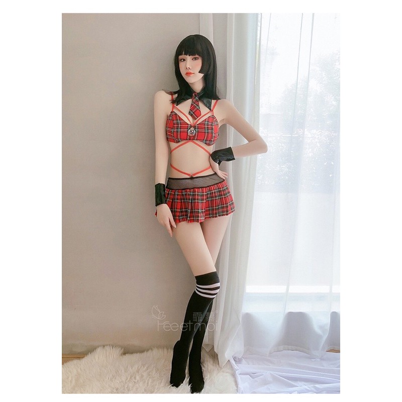 Set Học Sinh Kẻ Đỏ | Cosplay Học Sinh | | BigBuy360 - bigbuy360.vn