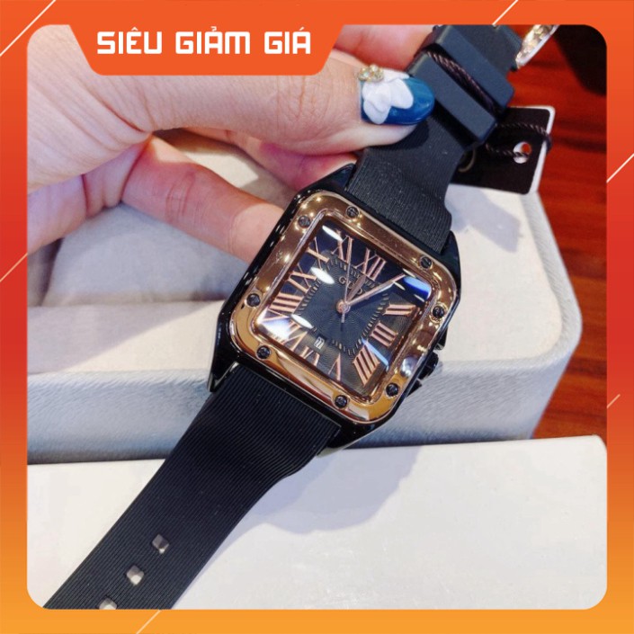 Đồng hồ guou nữ mặt vuông dây silicon, bảo hành 12 tháng, tặng box | BigBuy360 - bigbuy360.vn