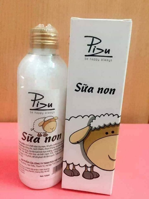 Sữa Cừu Non PIZU Nạ Ủ Trắng Da Không Đều Màu Da Thâm Sạm