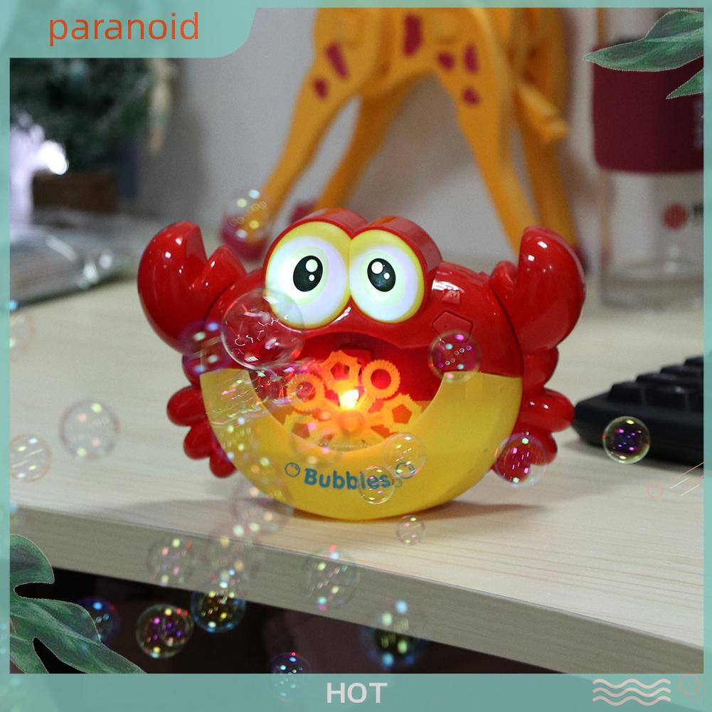 Paranoid Electric Crab Bubble Machine Bathtub Bubble Maker Light Music Baby Bath Đồ chơi